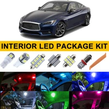 10PCS Interior LED Lights Bulbs Package Kit For Infiniti Q50 Q60 2014-2019 2020