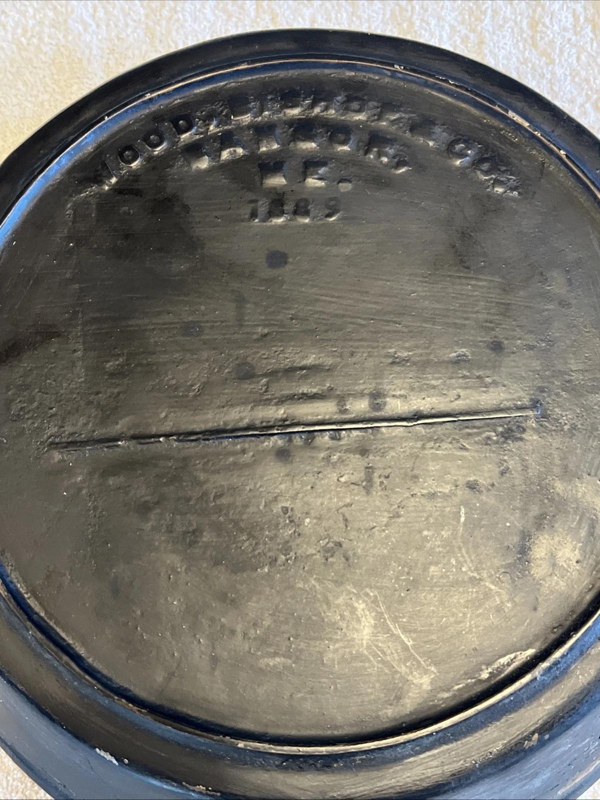 Primitive 1800's Rare WOOD BISHOP & CO. Cast Iron Skillet Thin Wall Gate Mark
Opens in a new wind