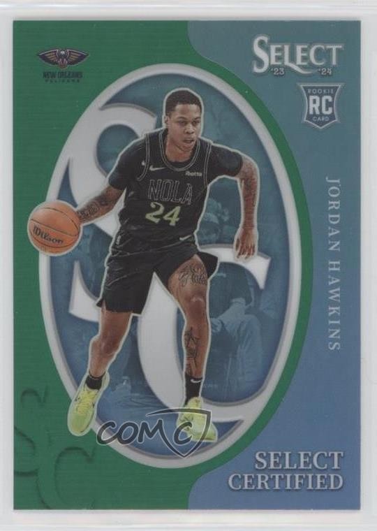 2023-24 Panini Select Select Certified Green Prizm Jordan Hawkins #17 0g0p