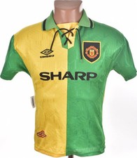 MANCHESTER UNITED 1992/1994 THIRD FOOTBALL SHIRT UMBRO SIZE L BOYS NEWTON HEATH