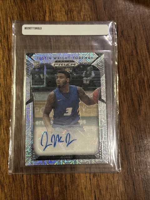 2019 Prizm Draft Picks Mojo #/49 Justin Wright-Foreman #53 Rookie Auto RC h1k