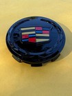 4 X Cadillac Black Center Caps 83MM, Satisfaction Guaranteed!