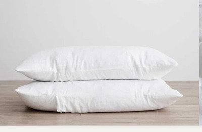 Brand New King Pillowcases 2 Pack 100% Linen White Design Within Reach DWR