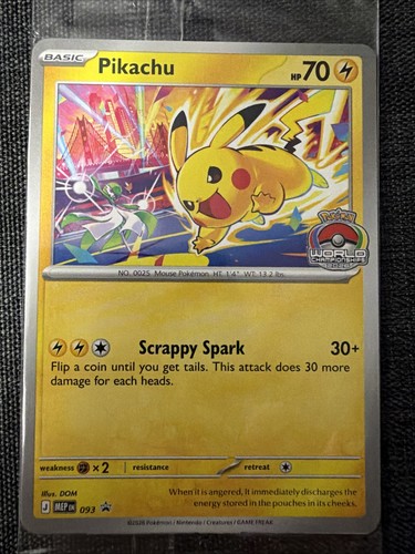 Pokemon TCG Pikachu Black Star Promo 093 World Championships 2026 - NEW SEALED