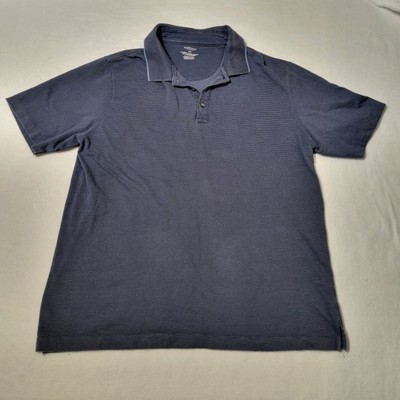 Van Heusen Men's T-Shirt Polo Size L  Navy Blue Color Used