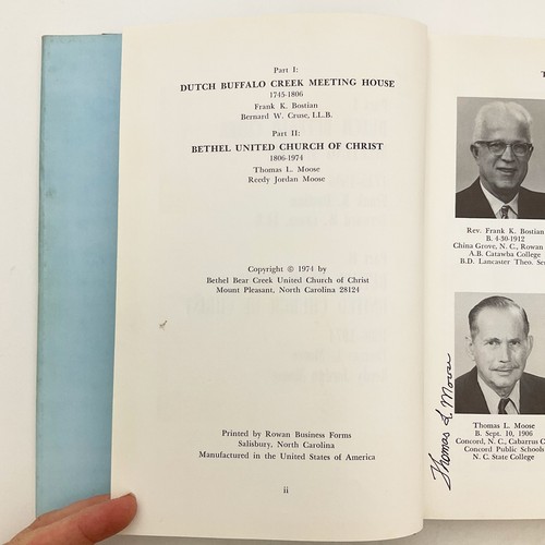 Dutch Buffalo Creek Meeting House Bethel Bear Creek UCC Hardcover Book 1974 - Picture 10 of 24