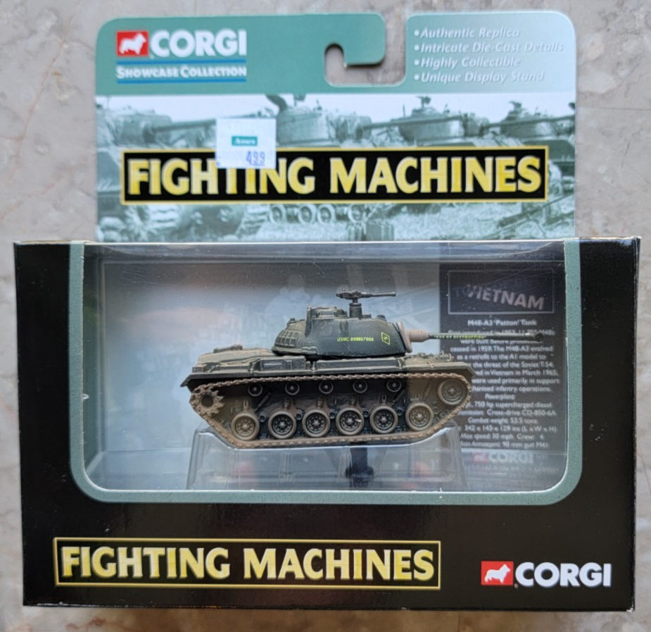 2002 Corgi Fighting Machines M48 Patton Tank Tour of Duty Vietnam USMC  #CS90031