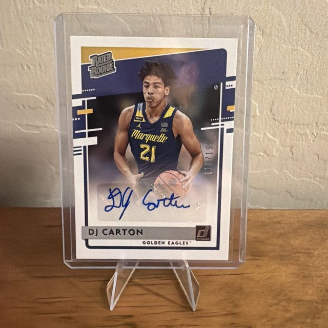 DJ Carton 2021 Panini Chronicles Draft Picks Donruss Rated Rookie /199 Auto