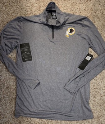 New NWT Washington REDSKINS Ultra Game NFL Long Sleeve Shirt Large 3/4 Zip