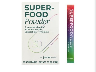 Juice Plus Superfood Powder 30 Stick Packs Fruits Veggies Berries Exp 07/2026