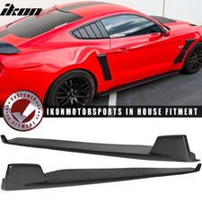 Fits 15-23 Mustang Side Skirts 2 Fin Style Rocker Panel Extension Side Skirts Pp