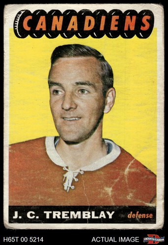 J. C Tremblay #69 1965 Topps card