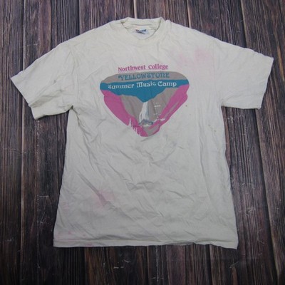 Vintage Hanes Northwest College Yellowstone Music Camp Shirt Mens Medium White