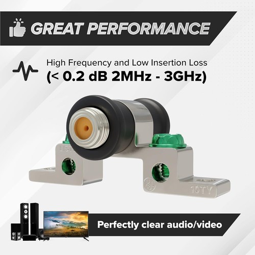 THE CIMPLE CO 3 GHz High Frequency Ground Block - 1 Port, Silver, 1 Pack - Imagen 6 de 9