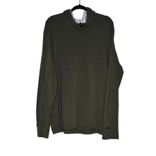 Two Blind Brothers Hoodie Mens XXL Olive Green Bamboo Blend Lightweight USA Made