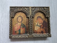 Orthodoxe Ikone Diptychon aus Holz - Jesus Christus & Maria