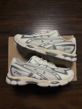 ASICS GEL-NYC 2055 Cream Steel Men  s Size 8 Sneakers 1203A542 Replacement Box