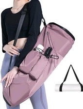 Yoga Mat Bag w/Water Bottle  Big Wet Pocket/Yoga strap  LargeCapacity/Free S H