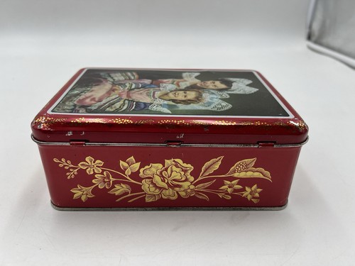 Boîte en Étain Rechercher Folklore Breton Costumes Traditions Vintage - Photo 3 sur 7