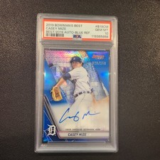 2019 Bowman's Best - Best of 2019 Autographs Casey Mize #B19-CM Blue Ref /150
