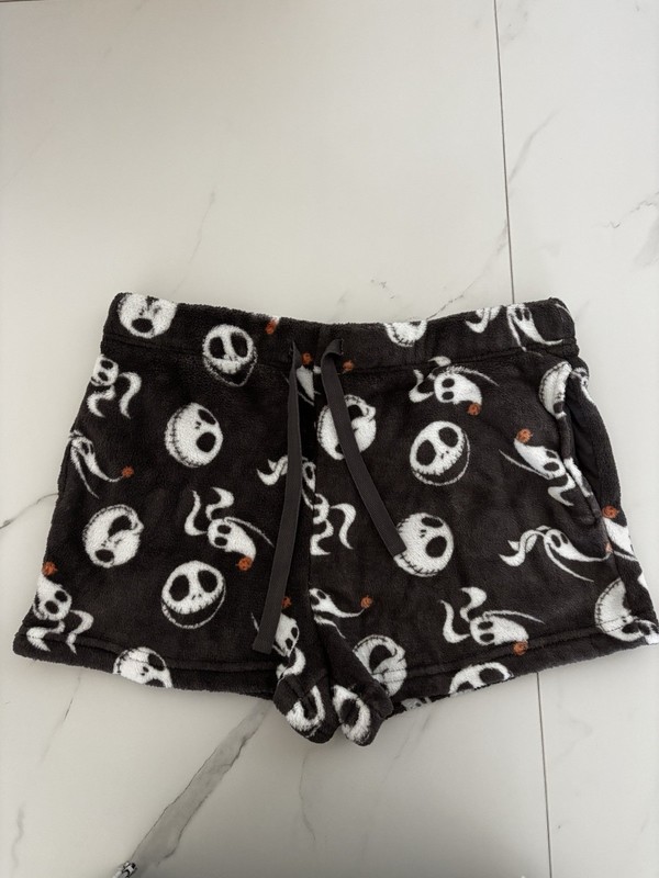 The Nightmare Before Christmas Jack Skellington Women's Sleep Shorts M Fleece