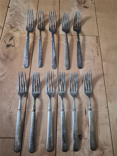 VTG PLATE 10 FORKS ROGERS BROS 1847 NIAGARA FALLS HOLMES EDWARDS RESTAURANT WARE
