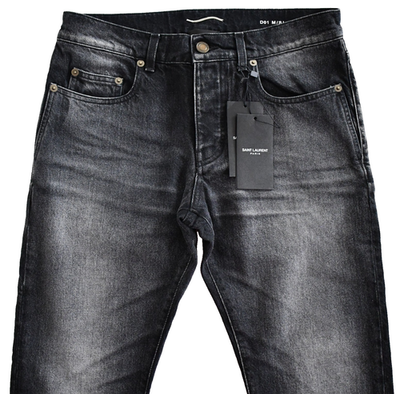 🆕️NEW SAINT LAURENT Paris D01 M/SL-LW Black SLIM FIT LOW RISE