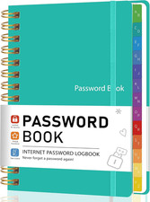 Password Book with Alphabetical Tabs for Seniors, 5.8"X8.2"