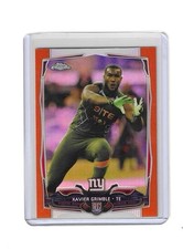 2014 Topps Chrome Retail Orange Refractor Xavier Grimble #156 RC Rookie Card. rookie card picture