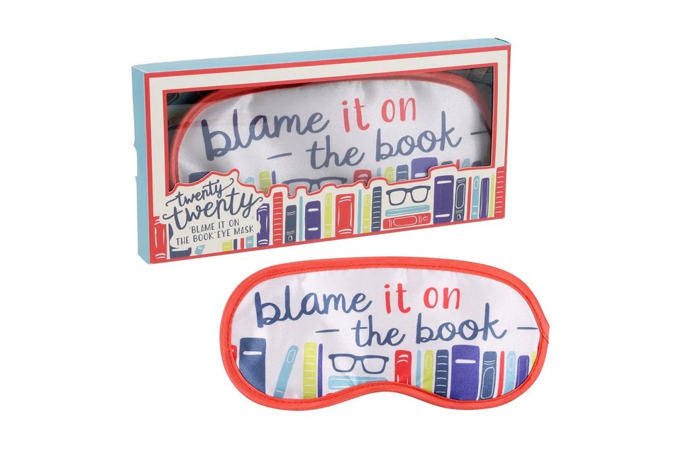Eye Mask Blame It On The Book Fun Book Lover Gift Cotton Sleep Eyemask