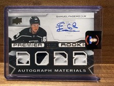 2022-23 Upper Deck Premier Rookies Autographed Materials Samuel Fagemo /15 