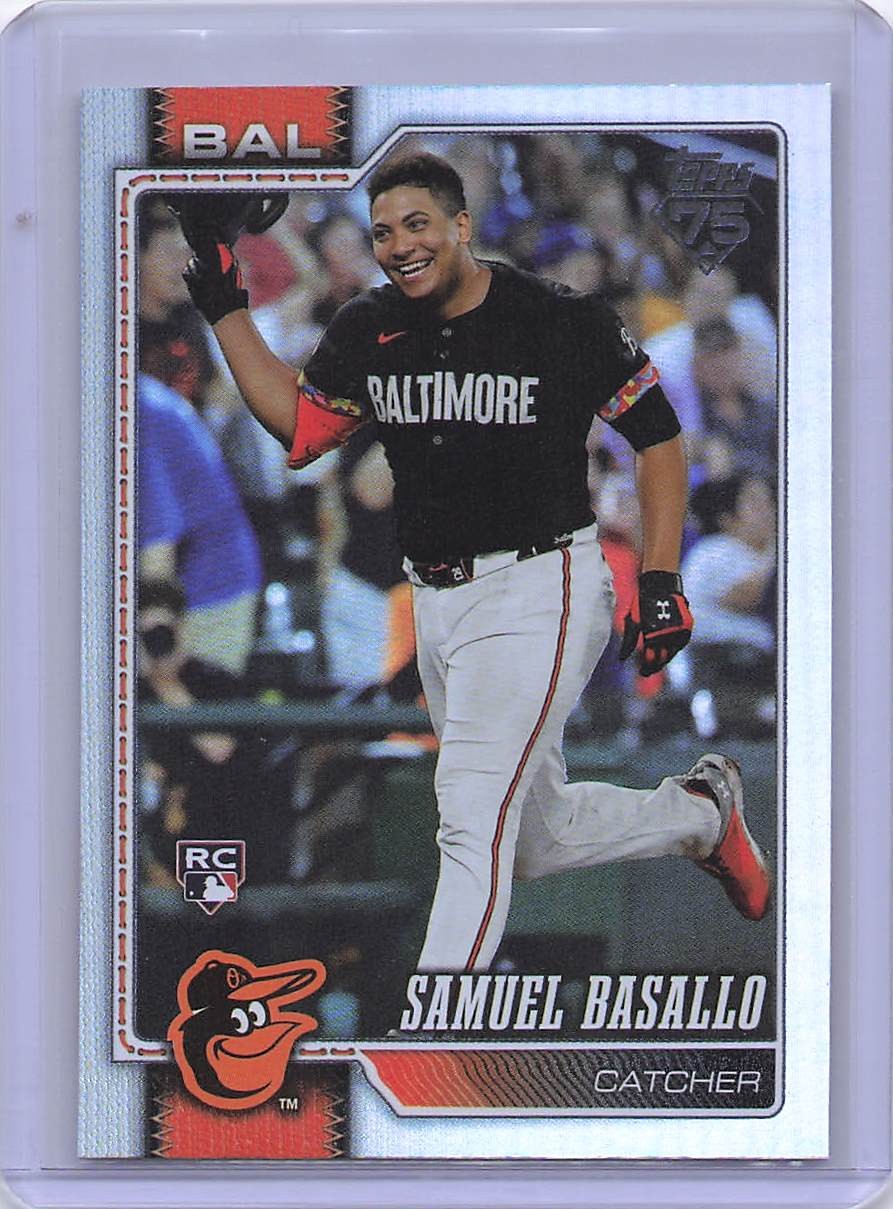 2026 Topps #104 Samuel Basallo Rainbow Foil