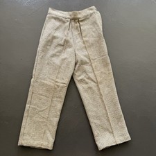 Vintage Womens High Waist Straight Leg Pants Size 28 1960s Plaid Tweed 24x21.5