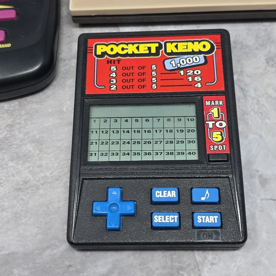 Lote de juegos de viaje portátiles de colección Keno Gin Rummy Poker paquete probado ¡funciona! Need Batt Foto 2 de 4