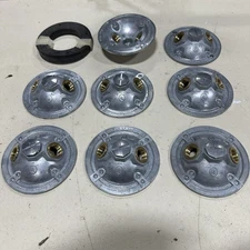 (LOT of 8) Three-hole weatherproof cover outdoor lamp holders / electrical boxes