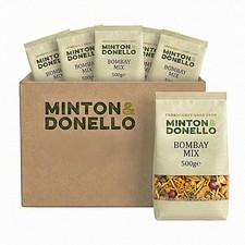 Minton & Donello Bombay Mix 6 x 500g Bulk Spicy Indian Snack
