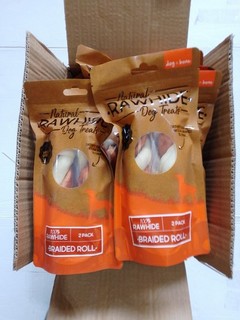 Dog N Bone 100% Natural Rawhide Braided Roll 100% Real Chicken 24x2pk (140g)