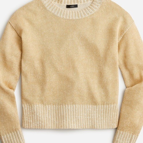 J. Crew BH469 Relaxed Linen Cotton Blend Beach Sweater XL Khaki Tan - Picture 8 of 8