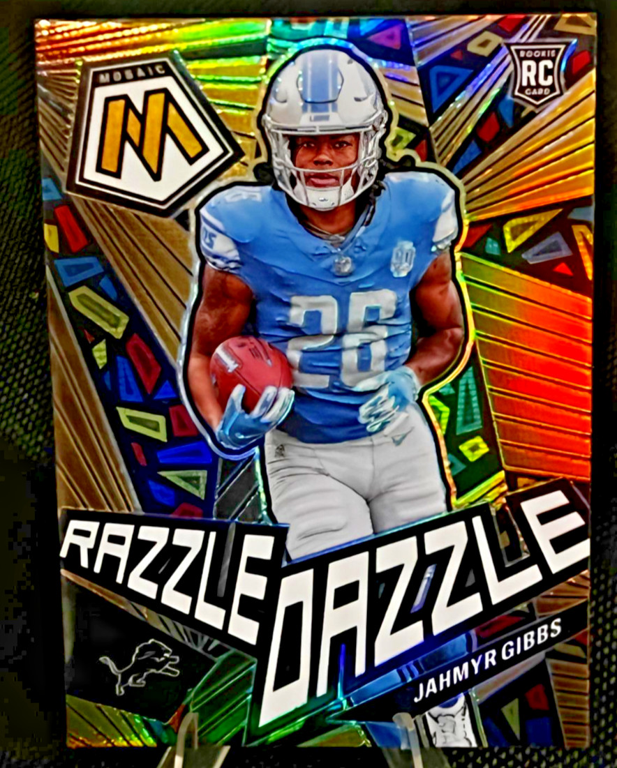 2023 Panini Mosaic JAHMYR GIBBS RC RAZZLE DAZZLE #RD-24 CASE HIT