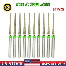 Diamond Burs C6LC 859L-010 Round End Taper High Speed Bur Coarse Grit 10PCS