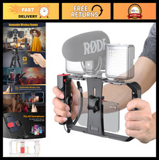 Smartphone Video Rig Stabilizer Grip with Detachable Handle, Universal Vlogging