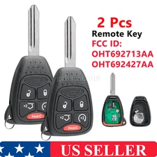 2 For Jeep Liberty Commander Grand Cherokee Chrysler 200 Remote Control Key Fob