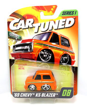 CAR TUNED Series 1 ⭐'69 Chevy K5 Blazer⭐ Customs #08 in Orange - Fast Shipping!
