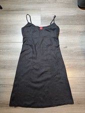 TIFFI PRET A PORTER Black Sleeveless Floral Embroidered Linen Dress Size XL