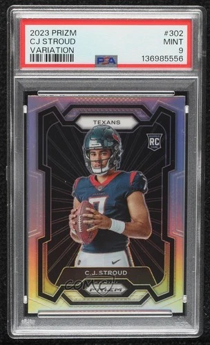 2023 Panini Prizm Variation Silver CJ Stroud #302 PSA 9 MINT Rookie RC