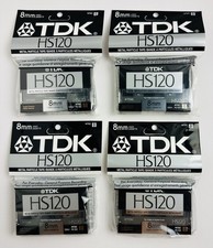 TDK HS120 8mm Video Cassette, For Video  Digital Audio  Lot Of 4  New