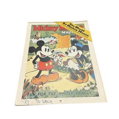 Hallmark Mickey Mouse 1978 Engagement Calendar Disney Artwork Spiral