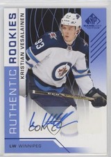 2018 Upper Deck SP Game Used Authentic Rookies Blue Kristian Vesalainen Auto n1u