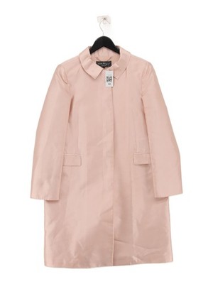 Salvatore Ferragamo Damen Mantel UK 12 Rosa 100% Seide Overcoat