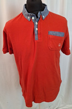 Duck & Cover Button Down Polo Shirt Short Sleeve Smart Casual Red XL A3836